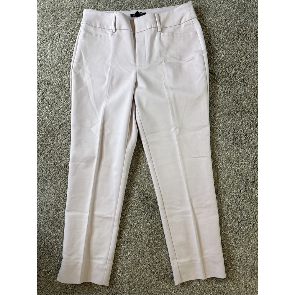 Roz & Ali Women's Mid Rise‎ Cropped Dress Pants Light Pink Size 8